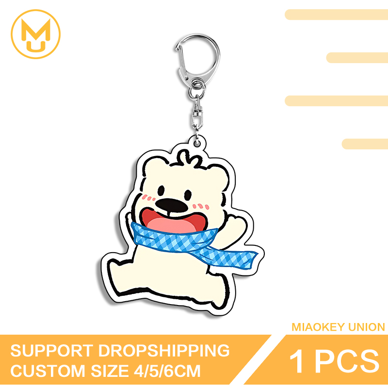Resin Art Design Keychain - Leuke Run Bear Opvallende Edgy Exclusief