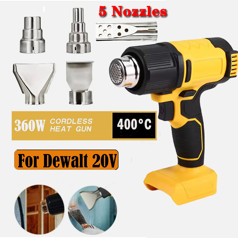 Resin Art Heat Gun - Draadloze heteluchtpistool voor Dewalt 20v batterij