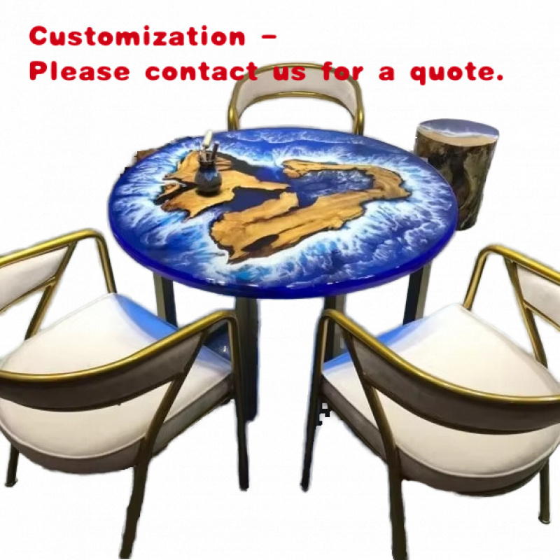 Resin Art Design For Wedding - Moderne harskunst eettafel van acaciahout met