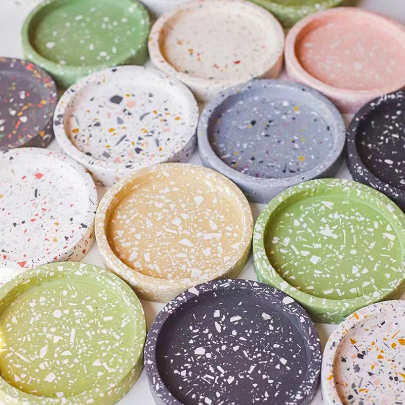 Resin Art Tray - Ronde lade cement mallen siliconen mallen