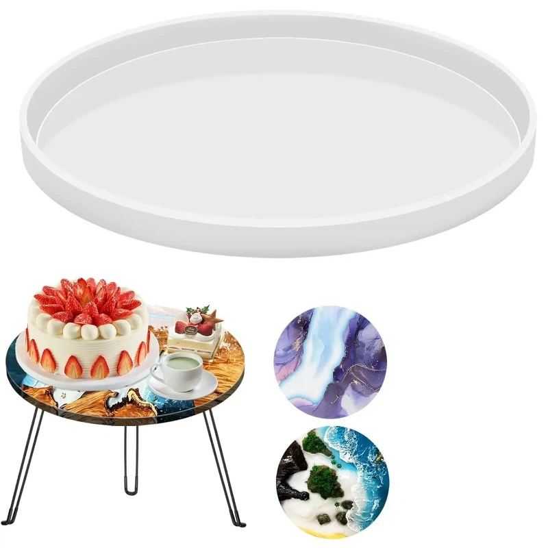 Resin Art Tray - Ronde Epoxy Tafelharsmallen, Grote Charcuterieplank Harsmallen,