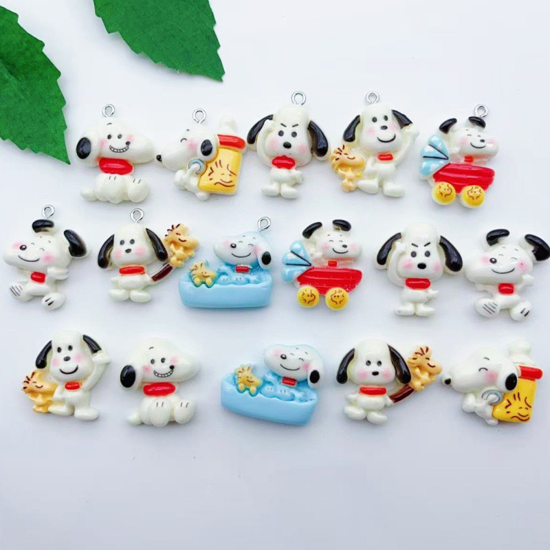 Resin Art Store - 12 stuks hars cartoon hondenhangers, DIY