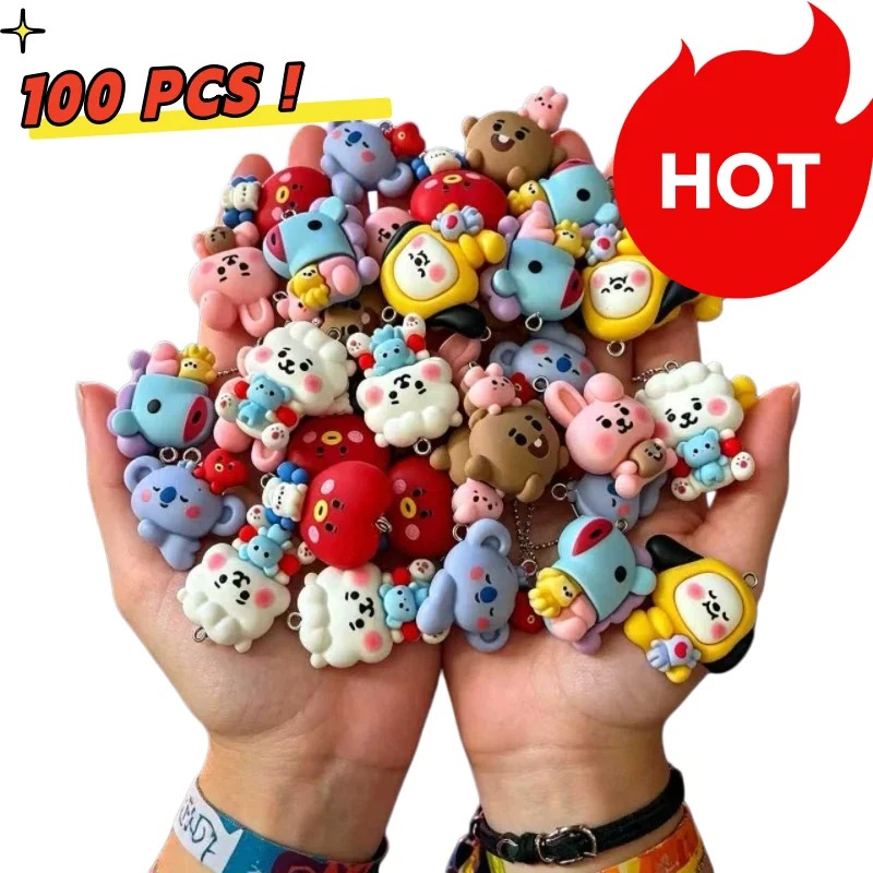 Resin Art Store - 7 stks BT21 Hars Cartoon Charm