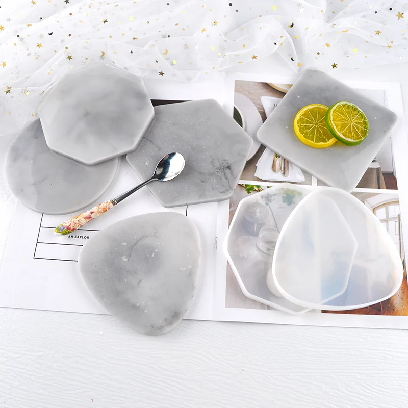 Resin Art Tray - Multi-stijl geometrische onderzetter schimmel driehoek ronde