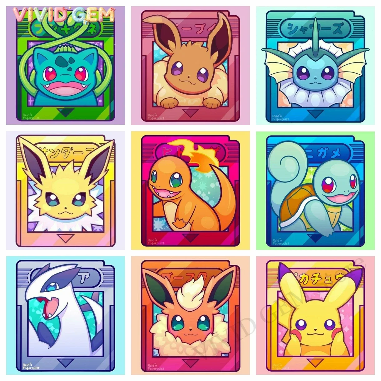 Resin Art And Jewelry - VIVID GEM Pokemon Diamond Painting Schattige