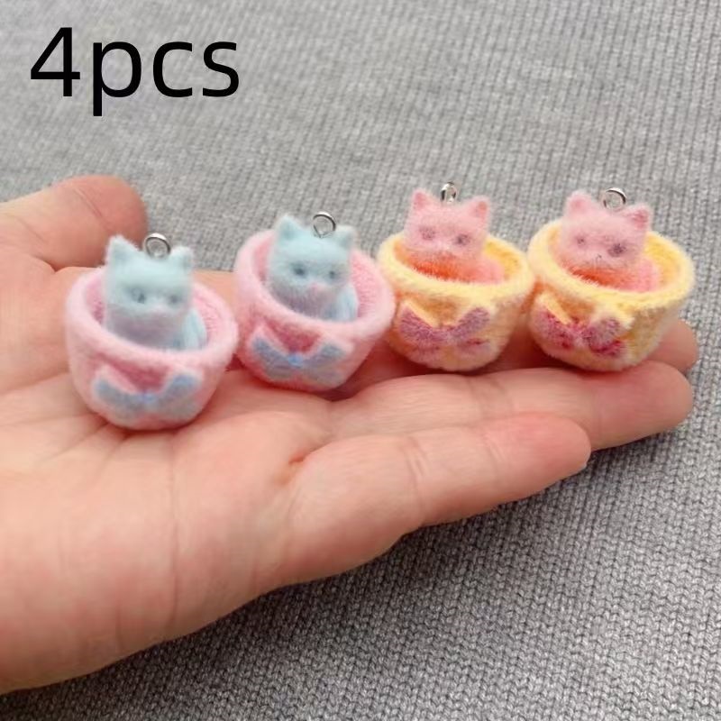 4 stuks 3D pluche hars kattenh - Resin Art Store recensie en prijs