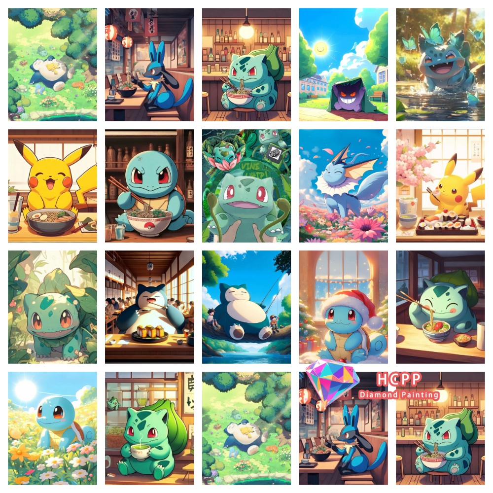 Pikachu Bulbasaur Squirtle Ani - Resin Art Work recensie en prijs