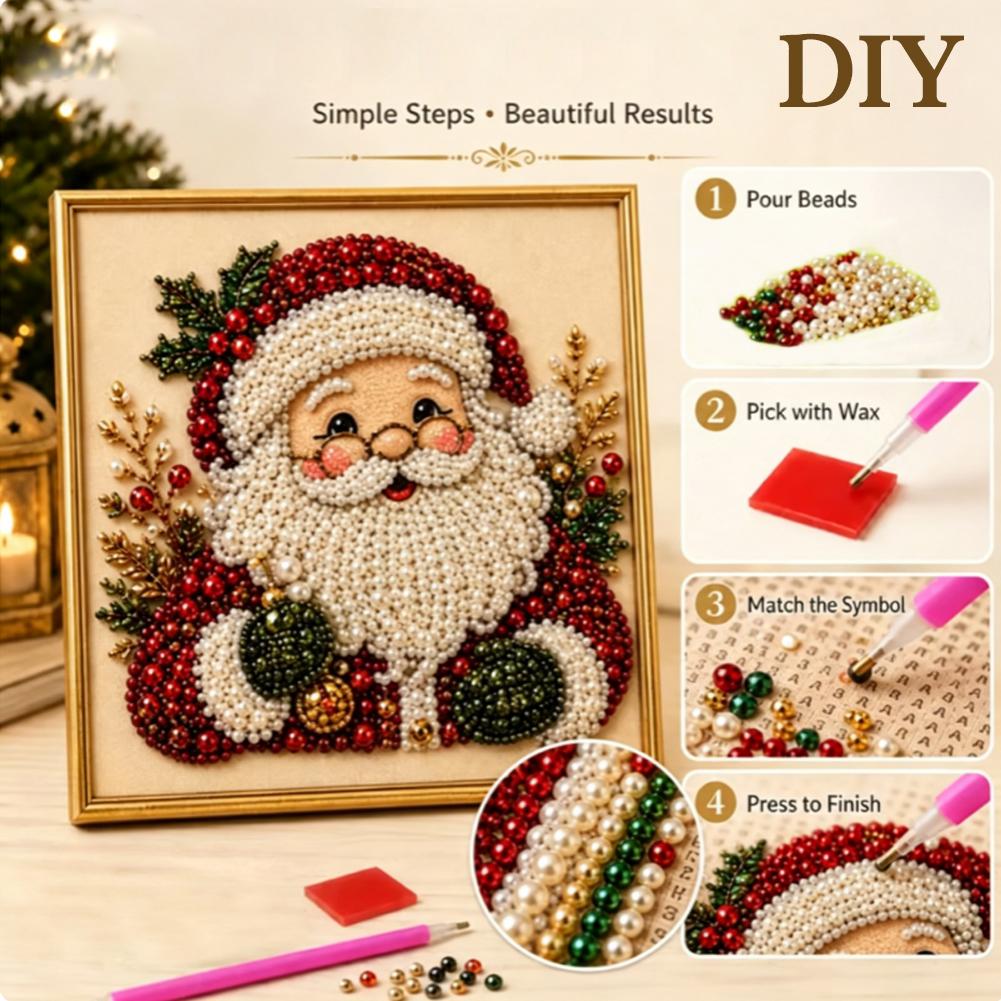 Kerstmis Kerstman Parel Kunst  - Resin Art Diy recensie en prijs