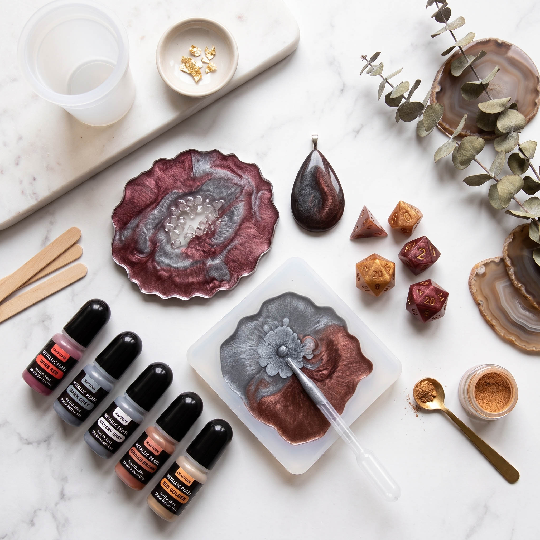 5ml metalen alcohol-inktset, 1 - Resin Pigment Alcohol Ink recensie en prijs
