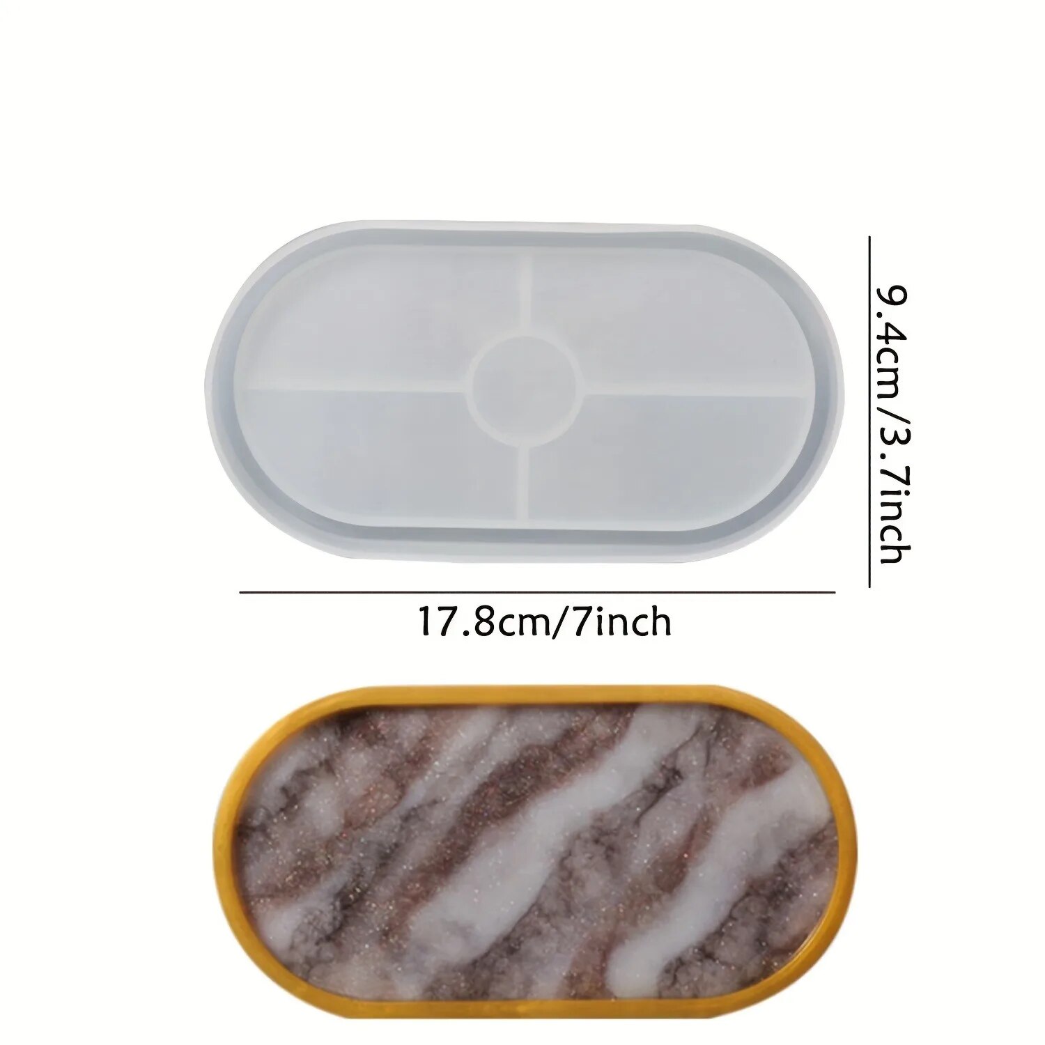 1 st Ovale Coaster Epoxyhars K - Resin Art Tray recensie en prijs