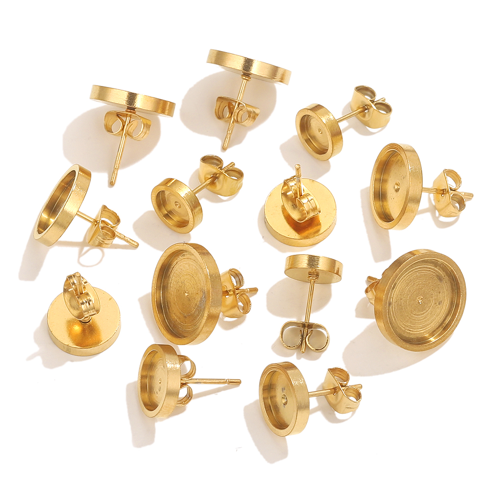 10st roestvrij staal gouden oo - Resin Art Store recensie en prijs